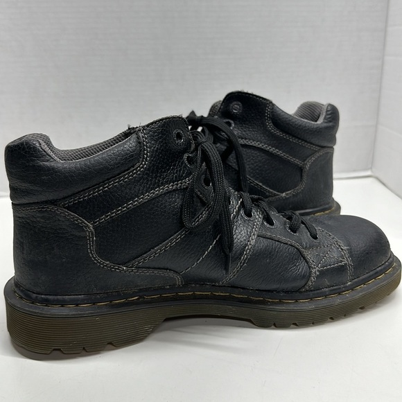 Dr Martens Harrisland Boots Leather Lace Up Work Shoes Docs Black Men\'s Size 11
